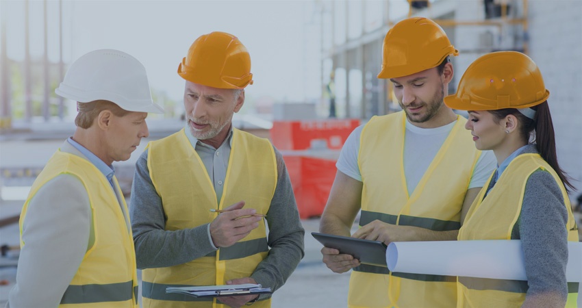Employees organising a Construction Checklist